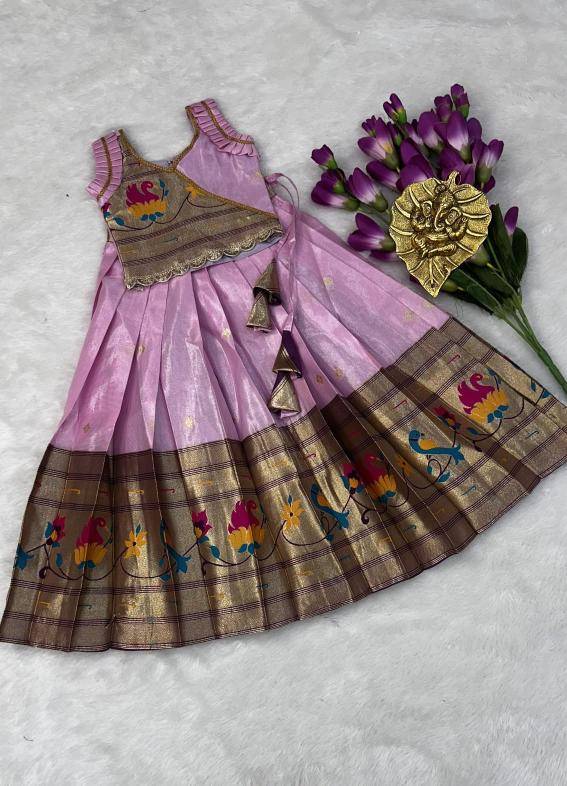 NEW LAUNCING PAITHANI KIDS LEHENGA CHOLI simmer Indian clothing wholesale